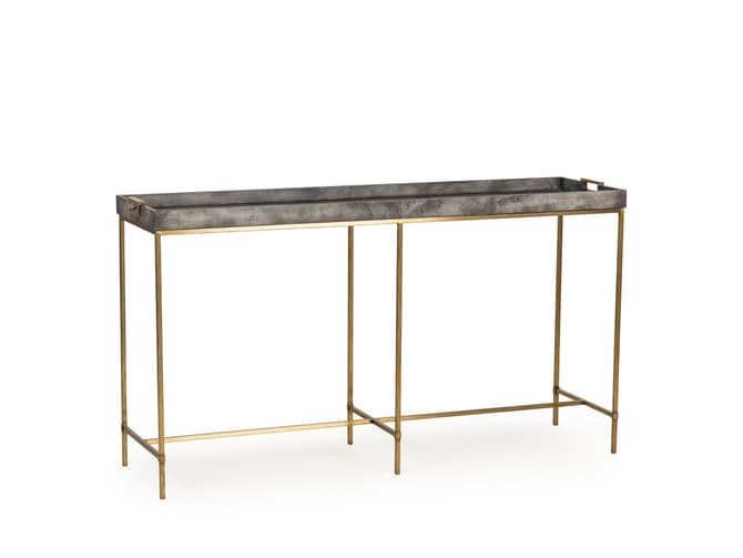 Andrew Martin Art-deco Style Console Table With Brass Details