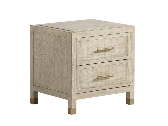 andrew martin Ash wood bedside table with brass details