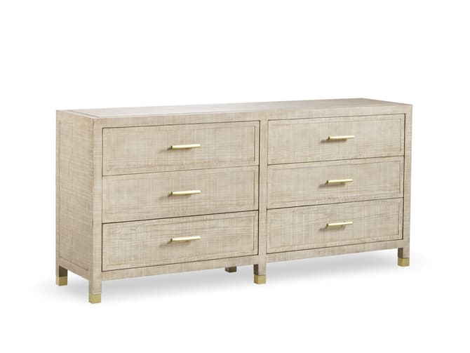 andrew martin Ash wood chest of drawers with brass details