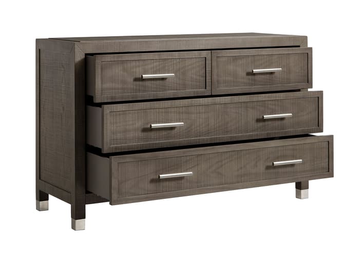 Andrew Martin Ash Wood Chest Of Drawers With Pewter Details