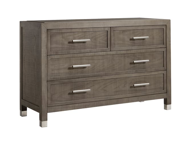 andrew martin Ash wood chest of drawers with pewter details