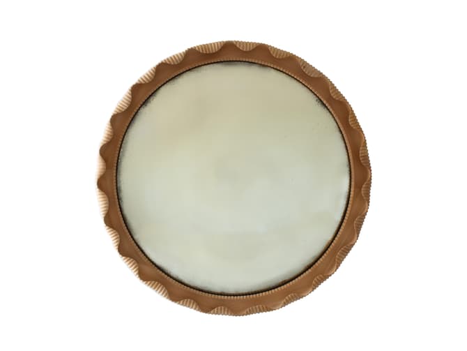 andrew martin Circular convex mirror with mahogany frame