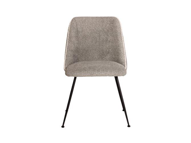 Andrew Martin Comfortable Dining Chair In Grey Chenille