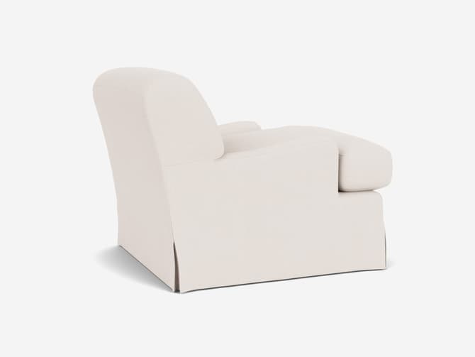 Andrew Martin Comfy Curved Armchair In Custom Fabric