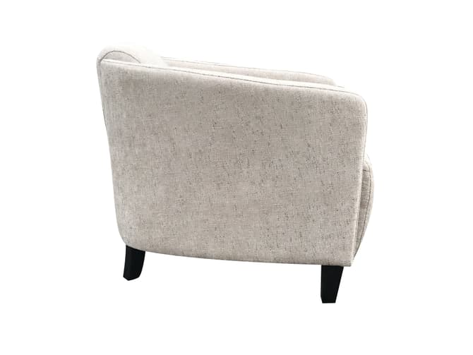 Andrew Martin Contemporary Armchair In Neutral Two-toned Linen