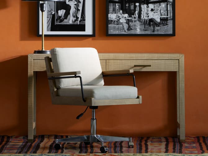 Andrew Martin Contemporary Swivel Desk Chair With Arms