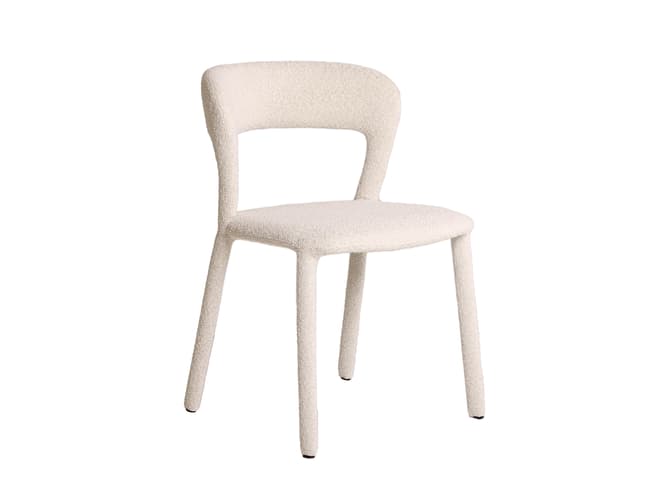 andrew martin Curved open back dining chair in white