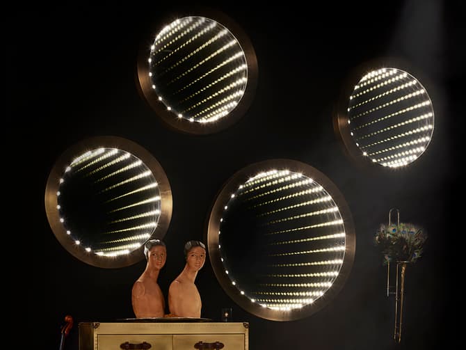 Andrew Martin Glamorous Infinity Mirror By Timothy Oulton