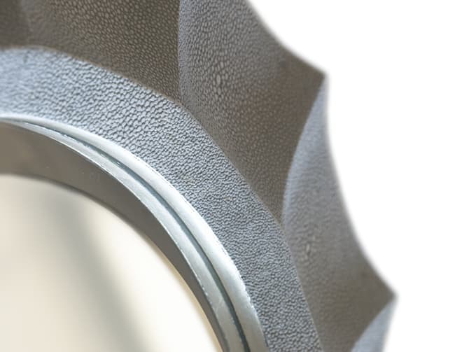 Andrew Martin Joplin Small Faux Shagreen Mirror In Light Grey