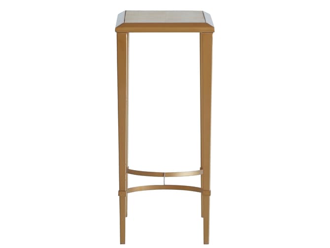 Andrew Martin Kazan Faux Shagreen Side Table In Cream