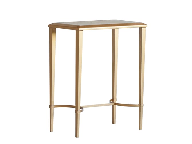 andrew martin Kazan faux shagreen side table in cream