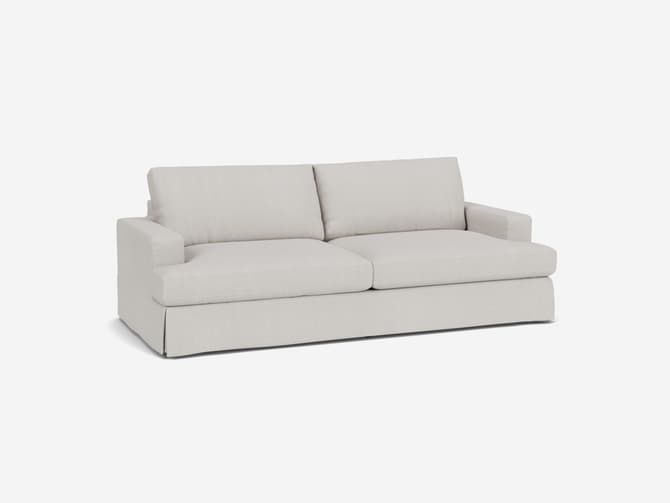 andrew martin Large classic loose-covered sofa in custom fabric