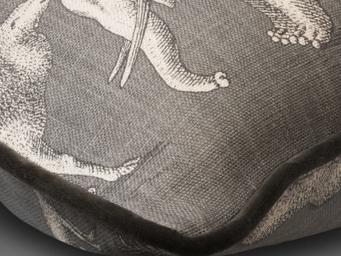 Andrew Martin Large Designer Door Draught Excluder In Grey Animal Print