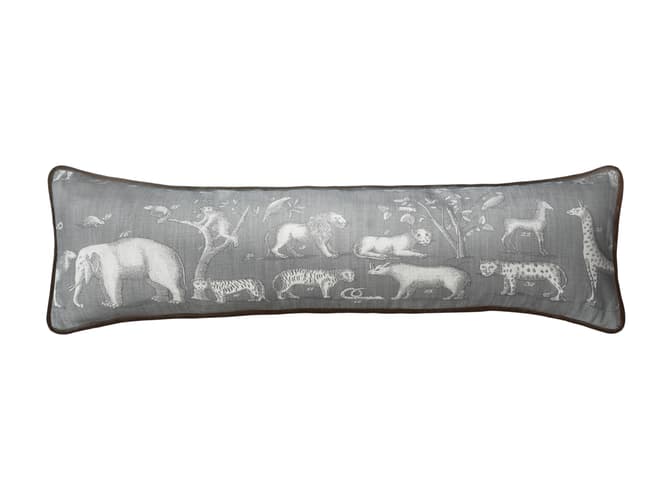andrew martin Large designer door draught excluder in grey animal print