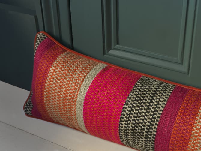 Andrew Martin Large Designer Door Draught Excluder In Llama Orange