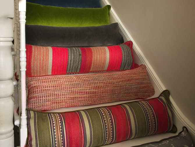 Andrew Martin Large Designer Door Draught Excluder In Llama Orange