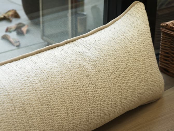 Andrew Martin Large Designer Door Draught Excluder In Neutral Linen