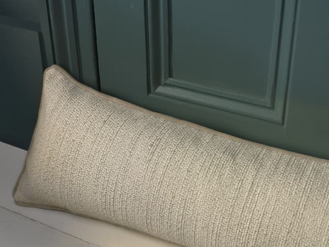 Andrew Martin Large Designer Door Draught Excluder In Neutral Linen