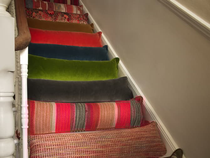 Andrew Martin Large Designer Door Draught Excluder In Neutral Linen