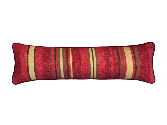 andrew martin Large designer door draught excluder in red and pink