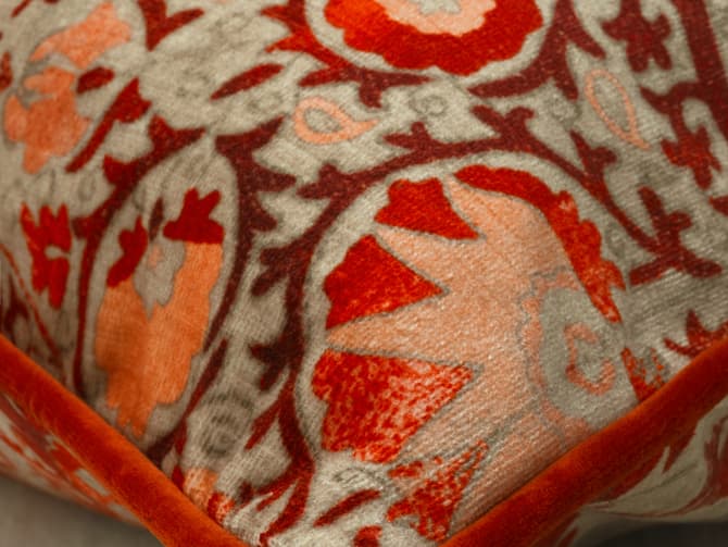 Andrew Martin Large Designer Door Draught Excluder In Red Velvet