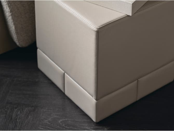 Andrew Martin Leather Trimmed Side Table With Oak Tray By Kelly Hoppen