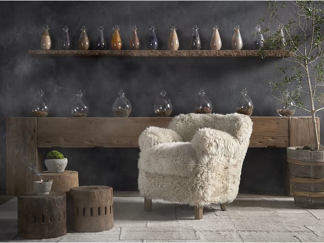 Andrew Martin Luxury Sheepskin Arm Chair By Timothy Oulton