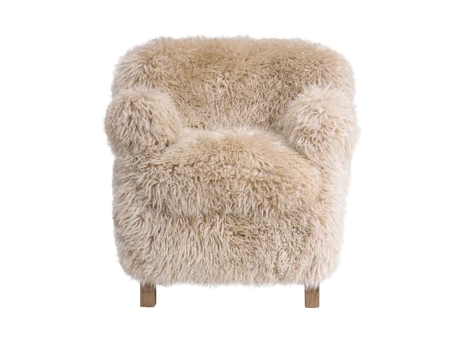 Andrew Martin Luxury Sheepskin Arm Chair By Timothy Oulton