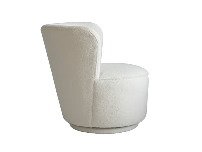 Andrew Martin Mid-century Cocktail Chair In Cream Boucle
