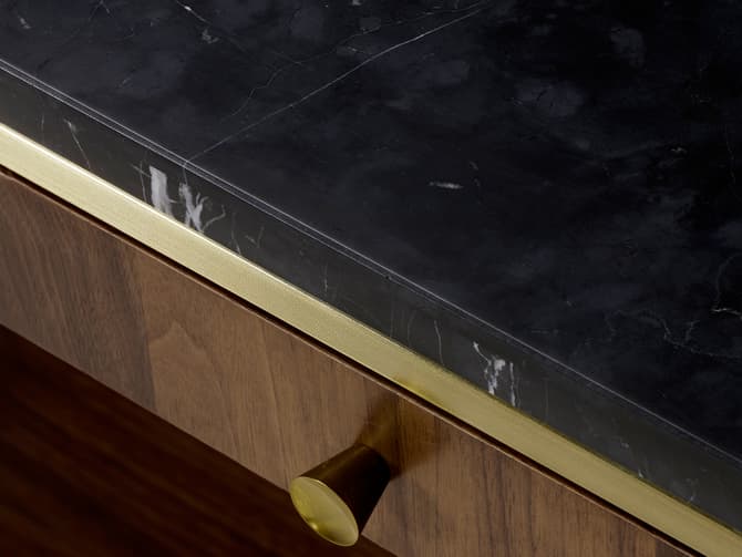 Andrew Martin Mid-century Three Drawer Console Table