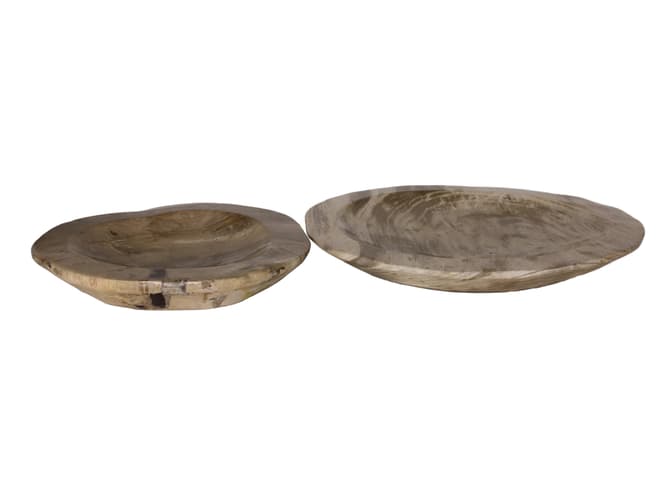 Andrew Martin Petrified Wood Decorative Tray In Natural Tones