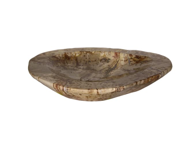 Andrew Martin Petrified Wood Decorative Tray In Natural Tones