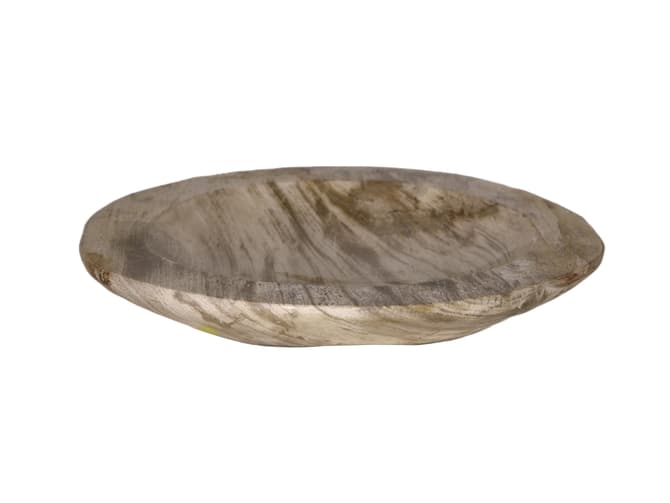 andrew martin Petrified wood decorative tray in natural tones