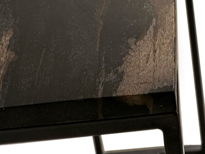 Andrew Martin Petrified Wood Minimalist Console Table