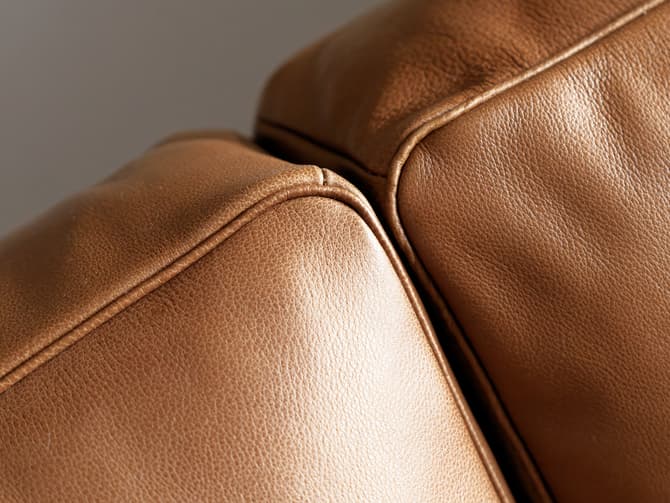 Andrew Martin Sectional Sofa In Brown Leather SALE - 35% OFF