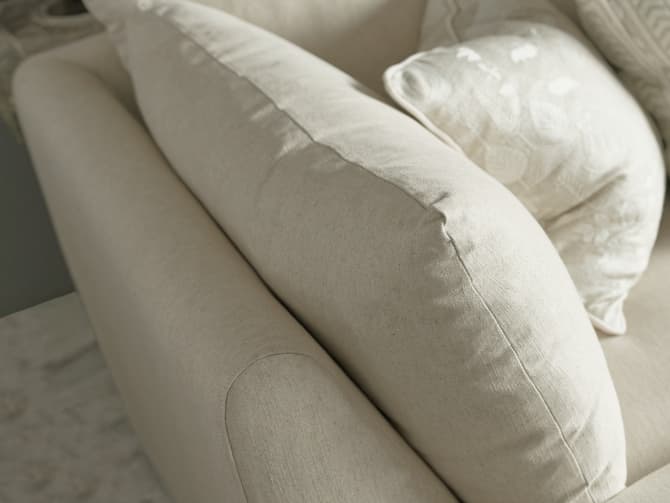 Andrew Martin Sectional Sofa In Neutral Linen Express Delivery