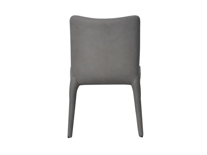 Andrew Martin Sleek Modern Dining Chair In Grey Leather