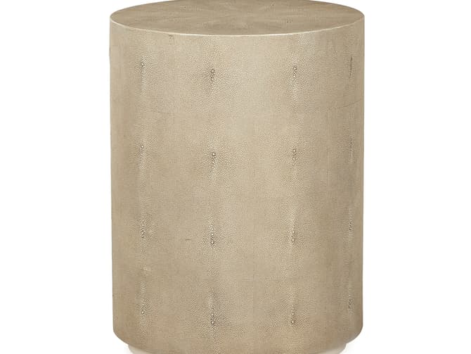 Andrew Martin Small Ivory Faux Shagreen Coffee Table