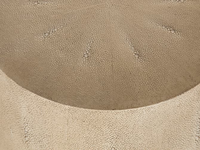 Andrew Martin Small Ivory Faux Shagreen Coffee Table