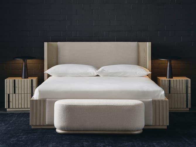 Andrew Martin Small Two Drawer Architectural Bedside Table By Kelly Hoppen