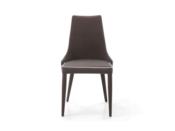 Andrew Martin Smart Contemporary Dining Chair In Grey Velvet