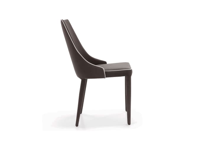 Andrew Martin Smart Contemporary Dining Chair In Grey Velvet