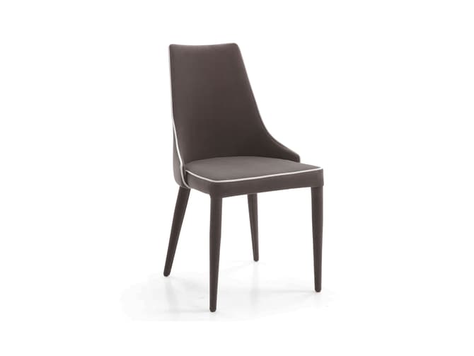 andrew martin Smart contemporary dining chair in grey velvet