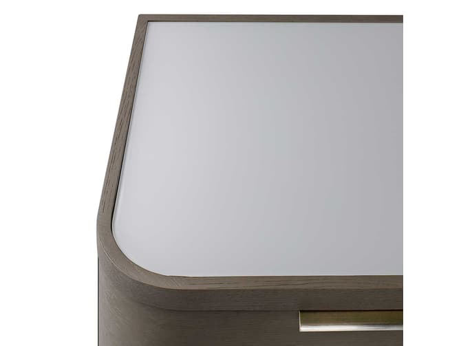 Andrew Martin Smoked Oak And LED Light Three-drawer Dresser