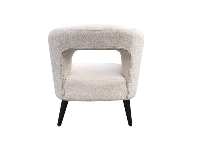 Andrew Martin Statement Occasional Chair In An Ecru Boucle Weave