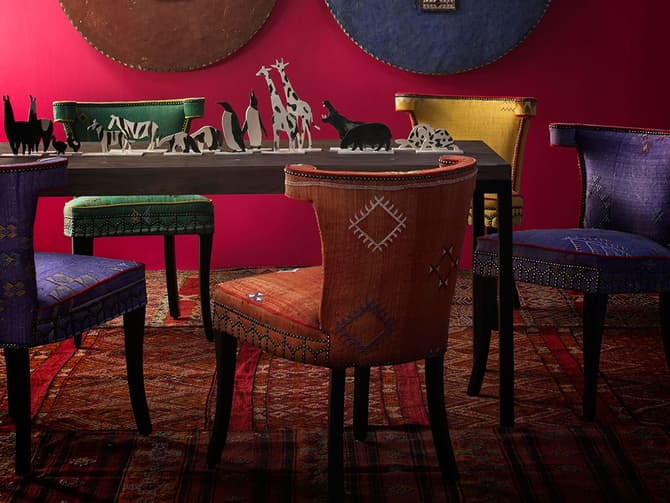 Andrew Martin Unique And Colourful Moroccan Dining Chair