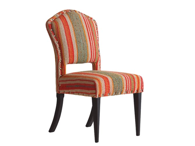 andrew martin Unique dining chair in traditional Andean fabric