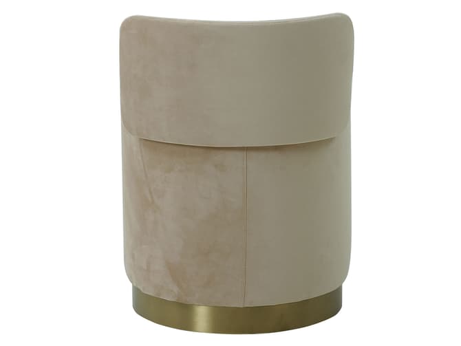 andrew martin Upholstered round stool with backrest
