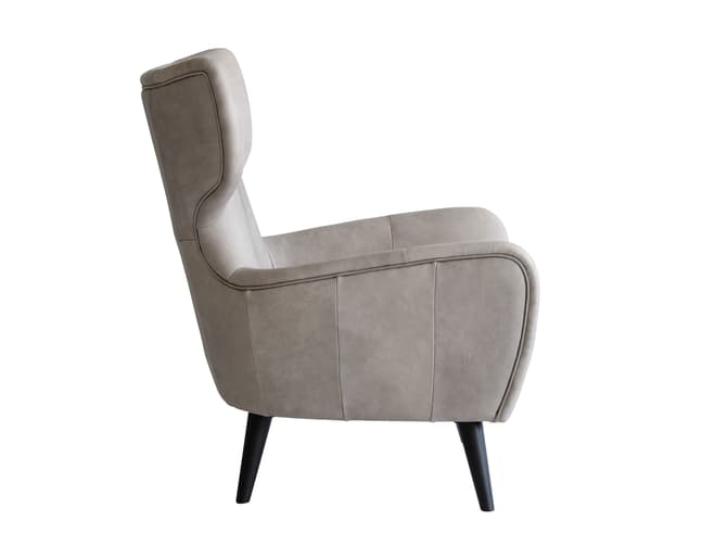 Andrew Martin Winged Armchair In 100% Italian Leather