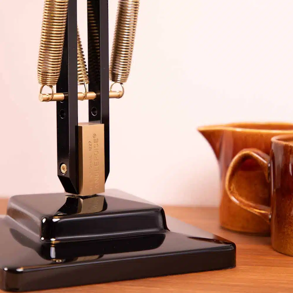 Anglepoise Original 1227 Brass Desk Lamp Jet Black